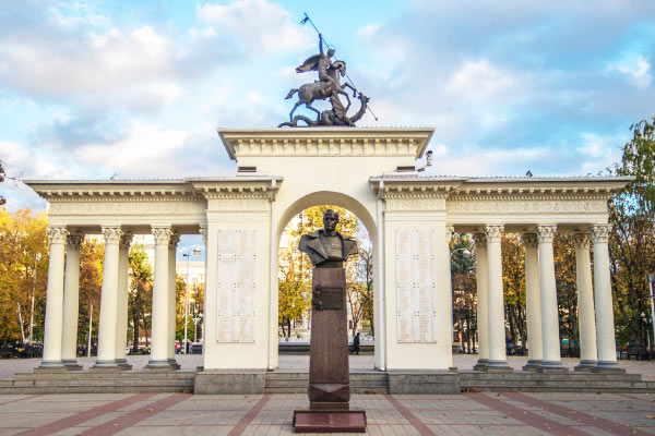 There is a square named  after Marshal G.K. Zhukov